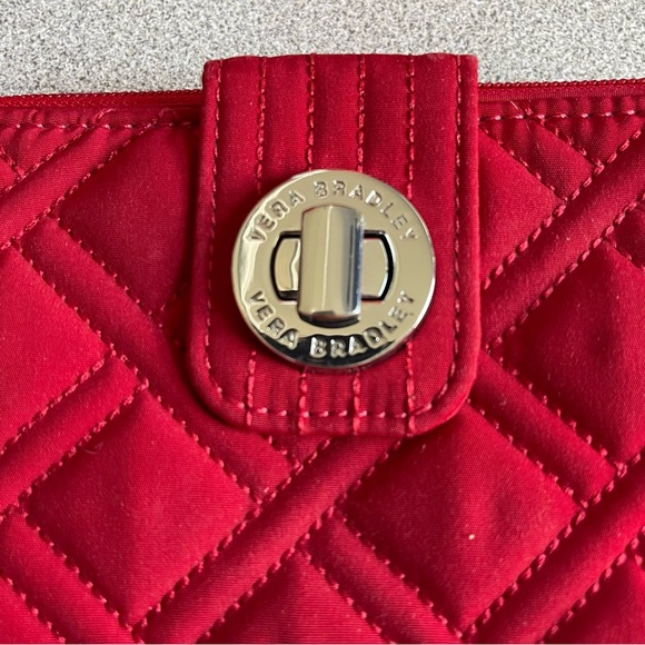 Vera Bradley Red Quilted Fabric Wallet - Picture 2 of 8